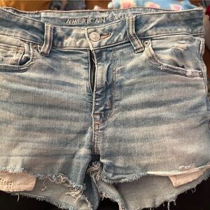 American Eagle Outfitters Faded Blue Jean Shorts 2 pairs